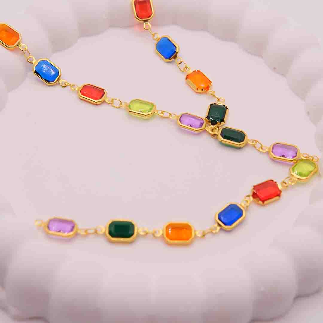 Dikdörtgen  Y Zincir Kolye