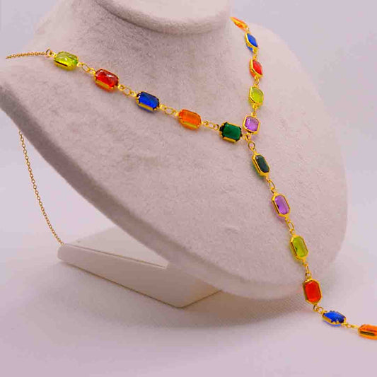 Dikdörtgen  Y Zincir Kolye